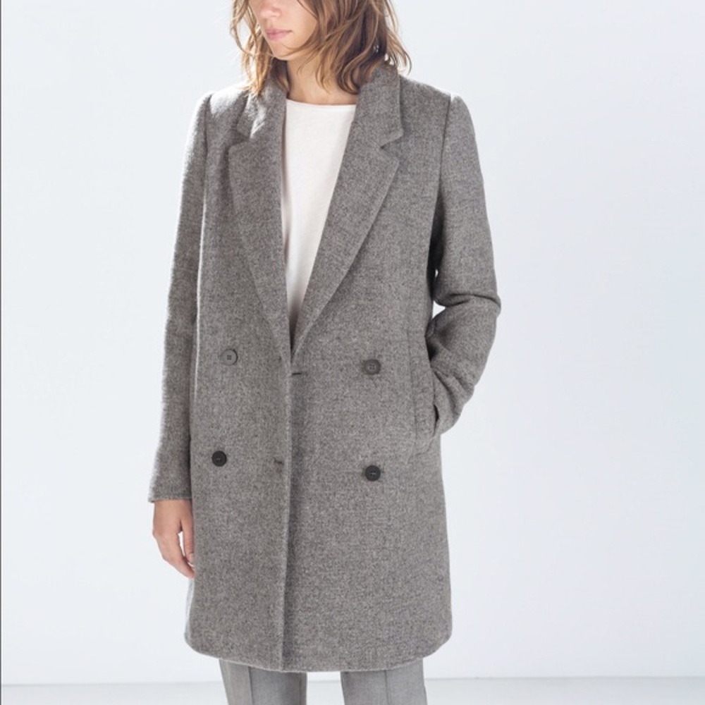 Zara TRF Boyfriend Wool Coat